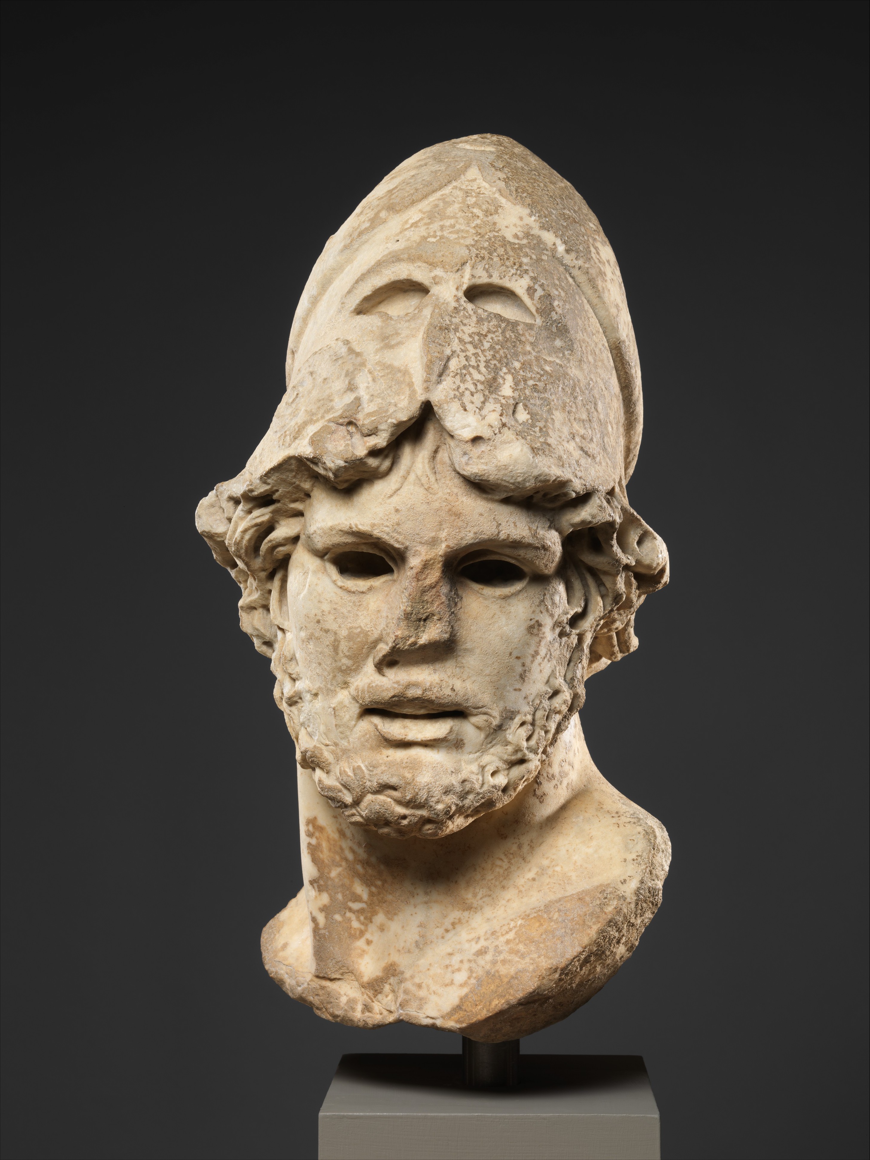 Marble head of a Greek general, 1st–2nd century CE. The Metropolitan Museum of Art, New York.
